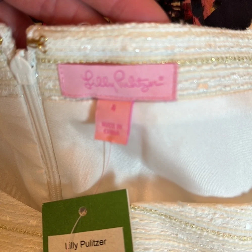 Lilly Pulitzer White Textured Sleeveless Shift Dress - Picture 13 of 13